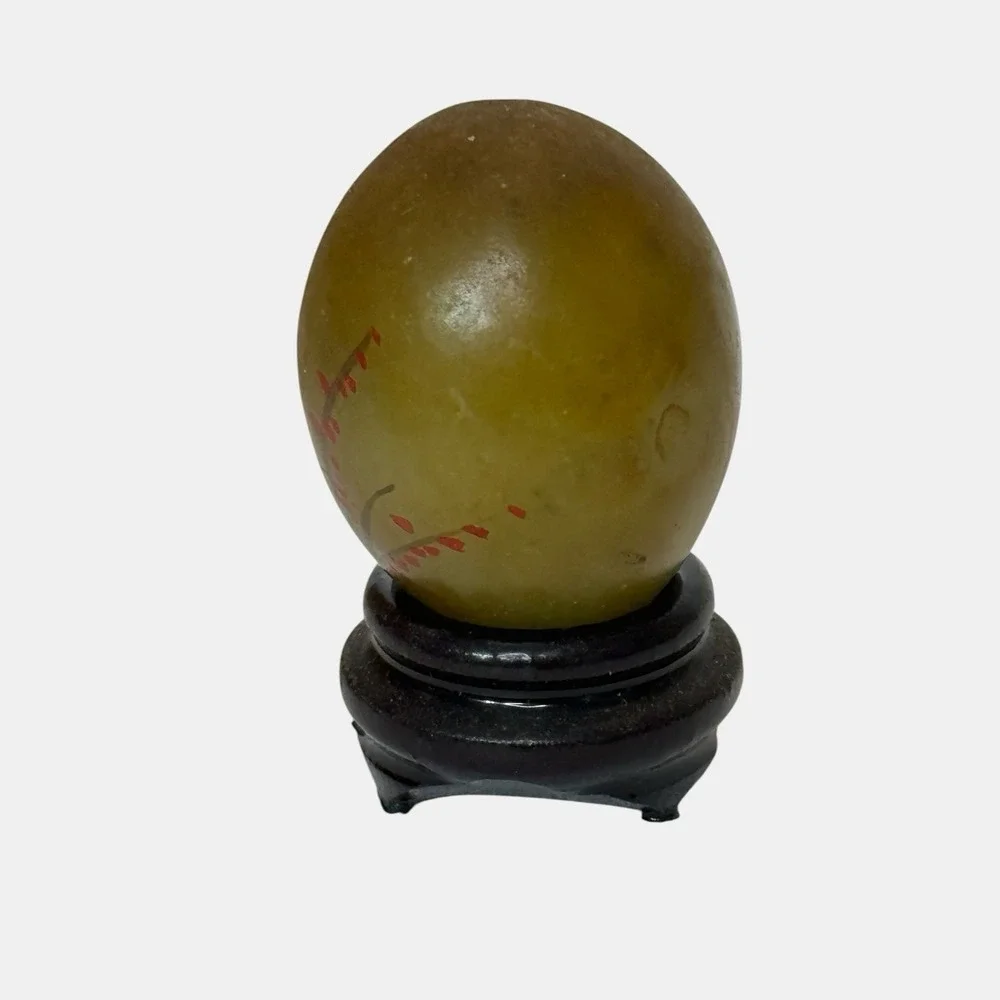 Vintage Hand Painted Jade Eggs‎ 1.5